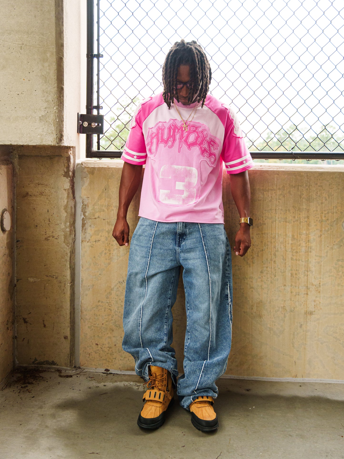 Double Pink Oversized Jersey