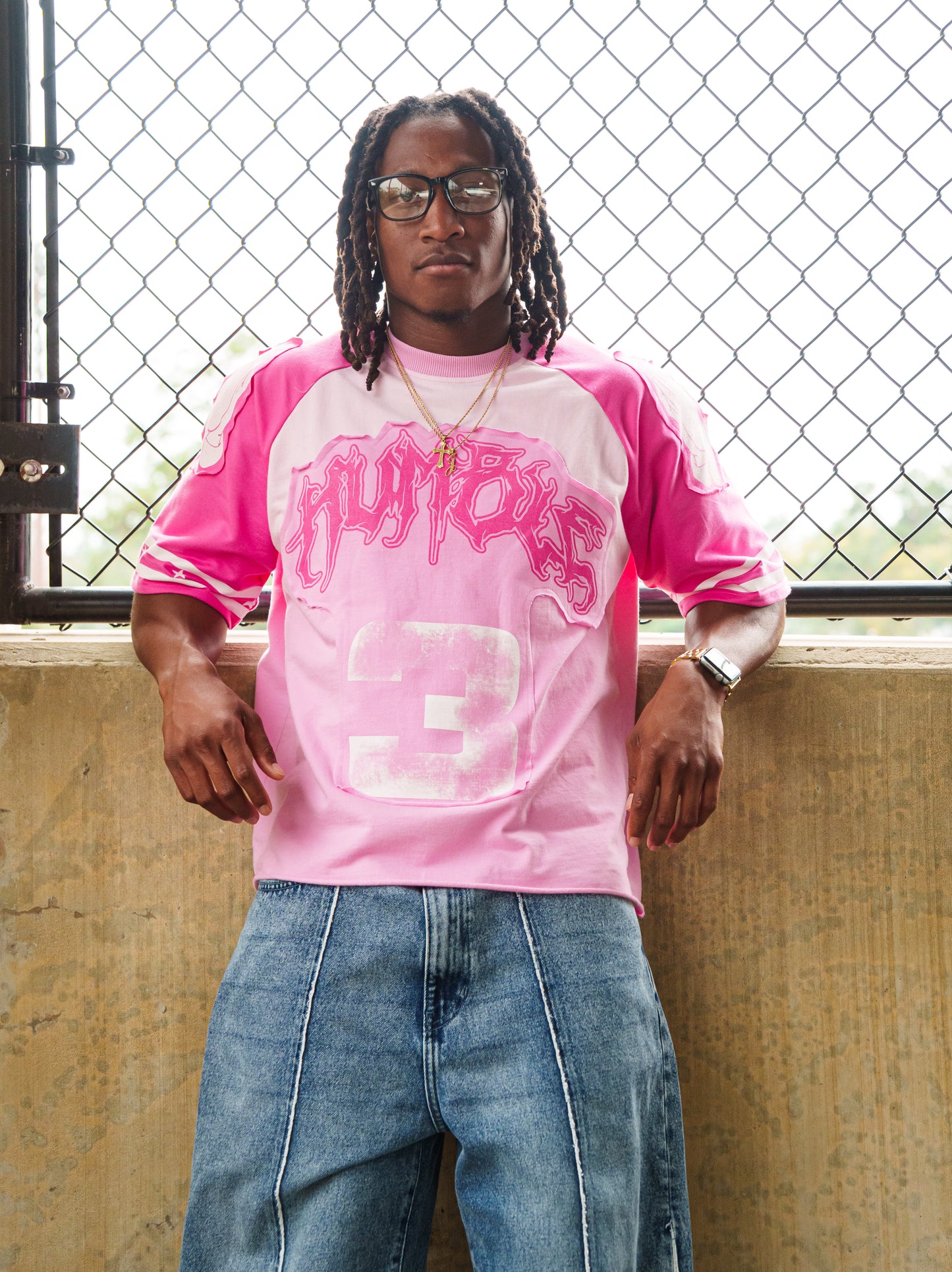 Double Pink Oversized Jersey